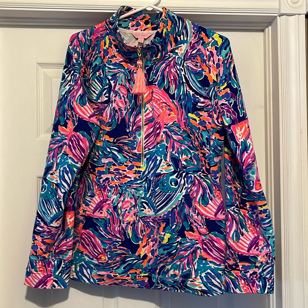 Lilly Pulitzer skipper popover sweater deeper coconut ride with me size large